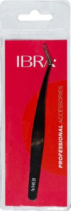 Pincetë për qerpikë Ibra IBRA_Tweezers, tipi F, çelik inoks, ngjyrë argjendi