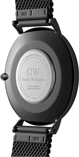 Orë për meshkuj Daniel Wellington, e zezë