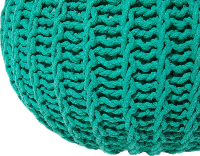 Puf ottoman pa markë, pambuk i thurur, 50 x 35 cm, jeshil