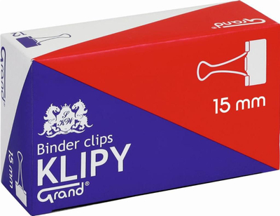 Kapëse Grand Clips (151744), 15mm, 12 copa