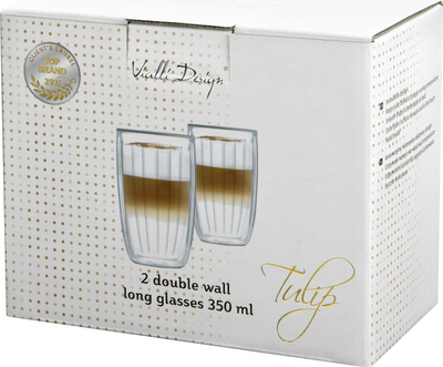 Сет високи чаши Vialli Design Tulip 8968, 350 ml, транспарентни