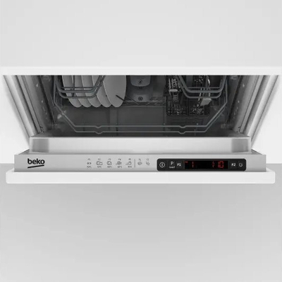 Enëlarëse e integruar Beko DIS35023E, 45 cm, 10 sete, inoks