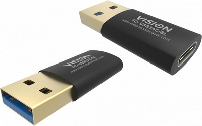 Adapter USB Vision TC-USB3AC/BL, USB C në USB A 3.0, i zi