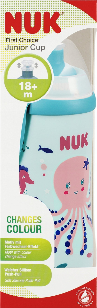 Gotë për fëmijë NUK JUN Cup, 300ml, 18m+, ngjyrë turke