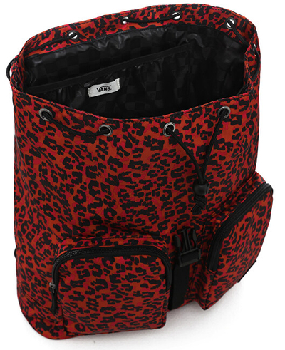 Çantë shpine Leopard VN0A47XEUY11, e zezë/kuqe