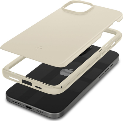 Kuti mbrojtëse Spigen Thin Fit për iPhone 15 Plus 6.7", ngjyrë mute beige