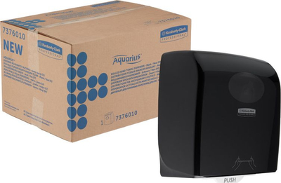 Dispenser peshqirësh Kimberly-Clark Aquarius 7956, për rul, murale, i zi