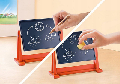 Set lodrash Playmobil School Carry Case, klasa e shkollës, me figura dhe gjëra shoqëruese, me ngjyra të ndryshme