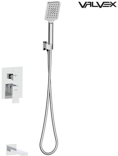 Set dushi Valvex ARS Concealed 2419900, bateri e fshehtë për vaskë, dalje për dush dore, krom