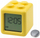 Orë alarmi Marys Alarm Clock Cube, në formë kubi, e verdhë