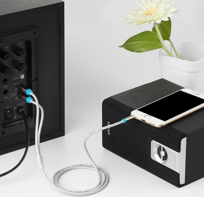 Kabllo audio Vention BCFBG, Jack 3.5mm në 2x RCA, 1.5m, e zezë