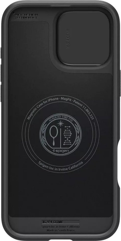 Mbrojtëse telefoni Spigen Optik Armor MagSafe për iPhone 16 Pro, e zezë
