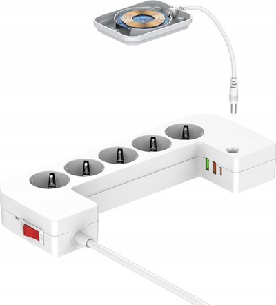 Shumëprizë Energizer EPB2500W03EU, 5 dalje, 2m, 2500W, e bardhë