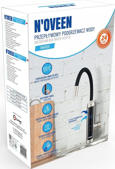 Ngrohës momental uji IWH955 Flexible, 55°C, ekran LED, çelik inox