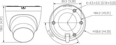 Kamerë IP Dahua IPC-HDW2449T-S-LED-0280B-PRO, Wizcolor Analytics, me LED, e bardhë