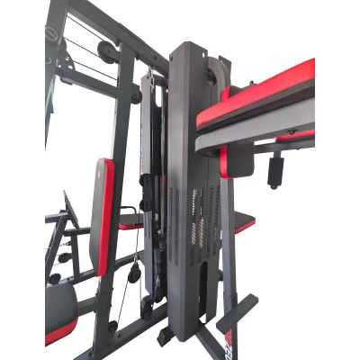 Stacion palestre Enero Fit 5500 Zeus, multi-gym, me pesha të integrume, i zi me të kuqe