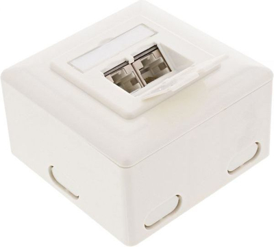 Fole muri InLine Cat.6, 2x RJ45 (75602K), e bardhë 