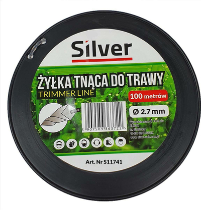 Linjë prerëse Silver Trimmer Line, 100 m, 2.7 mm, gri