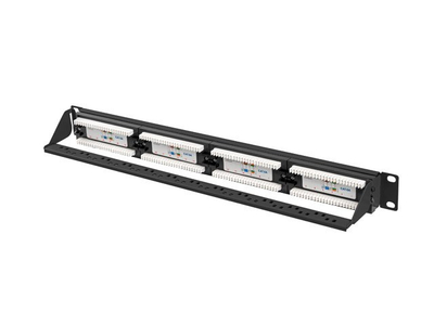 Patch panel 24 porta 1U 19" Cat.6A UTP, i zi
