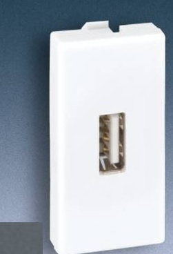 Prizë USB Kontakt-Simon K45/2 K128B/14, Type A femër, gri grafit