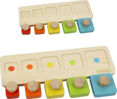Loja druri Masterkidz Sizes and Colors, puzzle edukativ, zhvillim motorik, shumëngjyrëshe