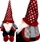 Dekor Krishtlindjesh Saska Garden Santa Claus, me drita, i kuq