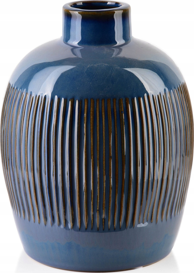 Vazo dekorative MONDEX GIOVANI, qeramike, 13.5x17.5cm, blu