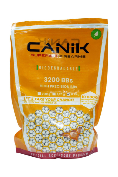 AIRSOFT BBs, CANIK BBs. 3200pcs, 25gr. BIO