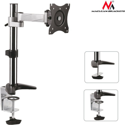 Mbajtëse monitori tavoline LCD, Maclean MC-717, për 13-27 inç, alumin, i zi