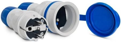Set prizë dhe fole industriale KEL EXTREM ZWG-54, 16A 2P+E, 250V IP54, gri blu