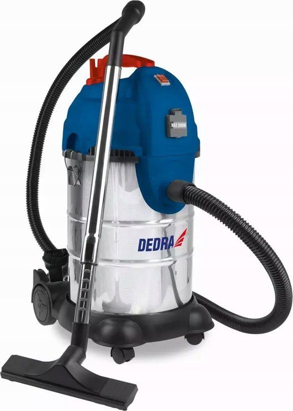 Fshesë industriale Dedra DED6606, 1600W, depozitë inox 30L, blu argjendtë