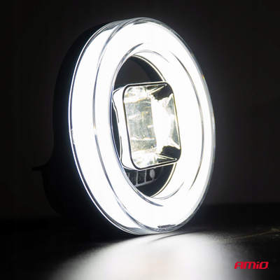 Reflektor pune AMiO 04199, LED, dritë e bardhë e ftohtë, i zi