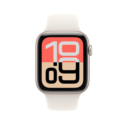 Apple Watch SE 3 GPS 44mm Starlight Aluminium Case with Starlight Sport Band, S/M