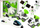 Set lodrash hapësinore Astronaut Rocket, anije kozmike me tinguj, figurina astronautësh, bardh e jeshile