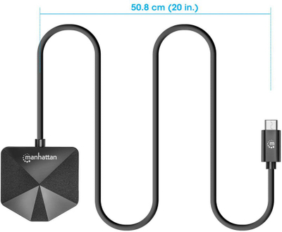 Hub USB Manhattan USB C dhe USB A, 4 porta, USB 3.2 Gen 1 5 Gbps, gri