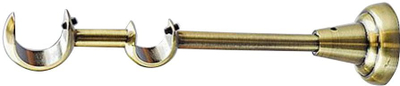 Шипка за завеси Domoletti Hold For Curt Styl Double, 20 cm, двојна, златна боја