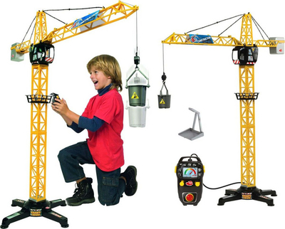 Vinç me telekomandë Dickie Construction Crane, 100 cm, i verdhë