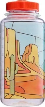 Shishe uji Nalgene Wide Mouth, 32oz, dizajn Stained Glass Desert, transparente