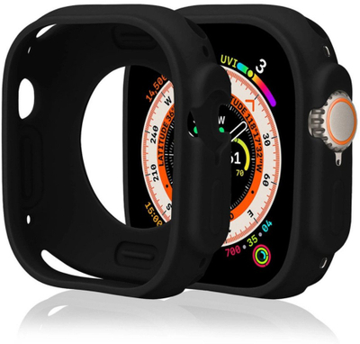 Rast mbrojtës Hurtel për Apple Watch 42mm Series 1/2/3, silikon, i zi