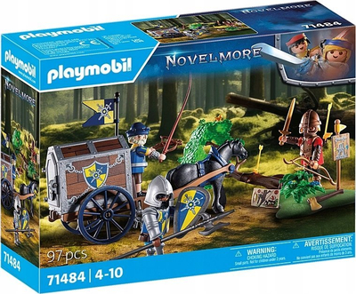 Lodër set Playmobil Novelmore Convoy, 97 pjesë, kalorës dhe karrocë, shumëngjyrëshe