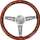 Timon portov Wood Style 380mm, imitacion druri, kafe