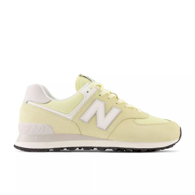Atlete New Balance 574, material tekstil, të verdha me të bardha