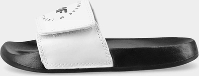 Flip flops për fëmijë 4F Jr 4FJSS23FFLIF081, rrip me ngjitëse, i zi e bardhë