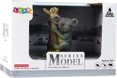 Figurinë kafshe LeanToys Koala On Tree, për fëmijë 3+ vjeç, gri