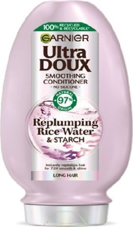 Balsam flokësh Garnier Ultra Doux për flokë të gjatë, me ujë orizi dhe niseshte, 200ml