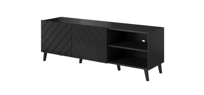 Komodë TV Bed Meble Abeto, 150x42x52cm, e zezë