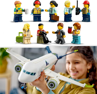 Set lodër LEGO City Avion Pasagjerësh 60367, aeroplan për udhëtarë, mbi 7 vjeç, shumëngjyrësh