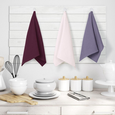 Peshqir kuzhine AmeliaHome Letty, set, 50x70 cm, rozë
