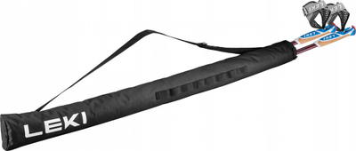 Çantë për shkopinj nordic walking LEKI Nordic Walking Pole Bag 364320001, për deri 140 cm, poliester, e zezë