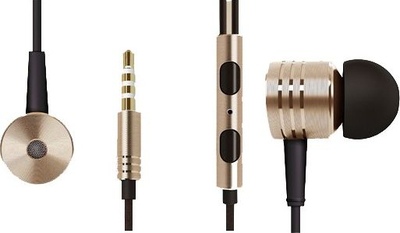 Kufje me kabllo Vega ECOBOX In Ear, alumini, 3.5 mm, ngjyrë ari